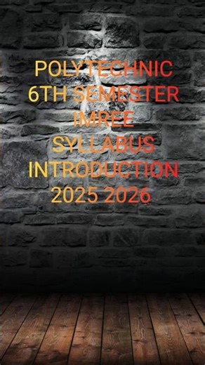 up polytechnic 6th semester syllabus Introduction 2026