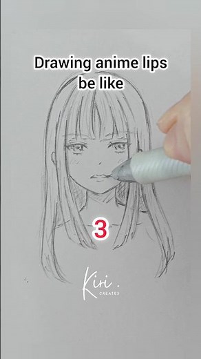 How to draw 5 types of anime lips #howtodraw #draw #anime #sketch #animetutorial