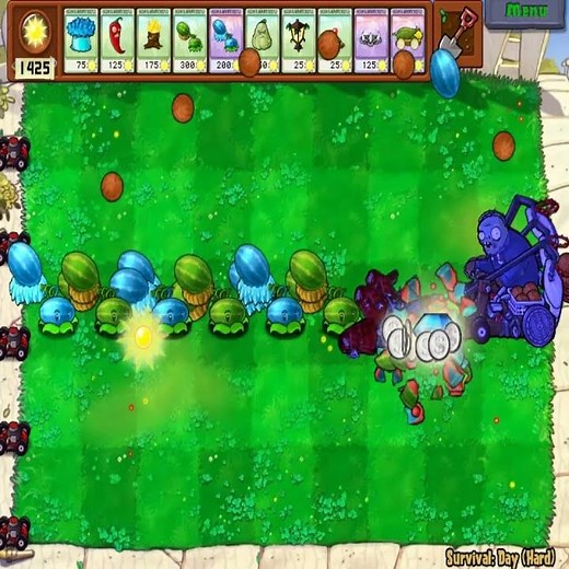 Melon Pult Vs Winter Melon Vs Zombies… Leader Zombie got frozen and crushed 💀❄️ #pvz #pvzshorts