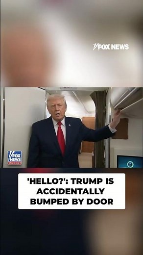 Trump's AF1 briefing DISRUPTED by bathroom door blunder #shorts #foxnews #news #us