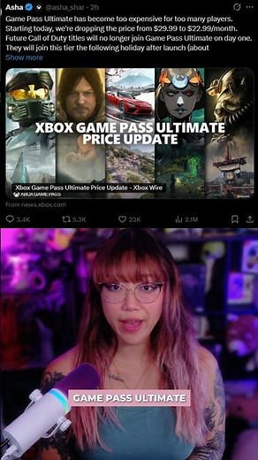 Xbox Game Pass subscription prices lowered! #gaming #xbox #gamepass #gamingnews #callofduty