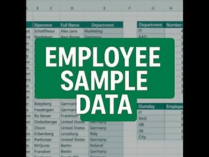 Using AI to solve Excel Problem - Employee Sample Data