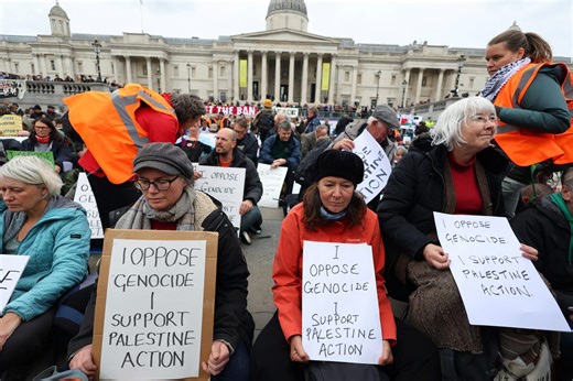 London protest LIVE: Police arrest at least 442 as Pro-Palestine Action demo goes ahead in Trafalgar Square