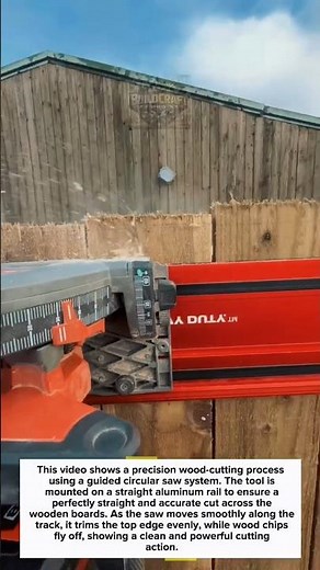 Perfect Straight Fence Cut with Track Saw Guide #woodworking #DIY #tools
