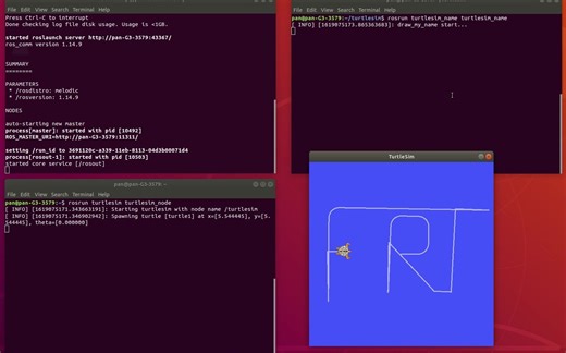 ROS入门：控制turtlesim小乌龟写姓名缩写