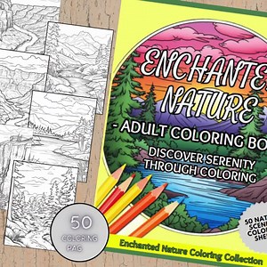 50 Nature Scenery Coloring Pages, Digital Download, Beautiful Landscape Art, Grayscale Coloring Book, Printable PDF for Adults - Etsy UK