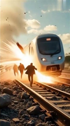 Magnetic train derails, catches fire, and crashes into people 🚇🔥