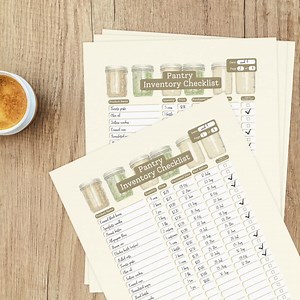 Pantry Inventory Checklist - Advanced, Illustrated PDF, Grocery List Meal Prep - Etsy Canada