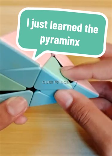 I just learned how to solve the pyraminx #rubikscube #fyp #cubeprince #pyraminx