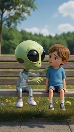 smart alien😎 in earth😲 #alienstory#shorts#ai#aivideo #youtubeshorts #kid #boy