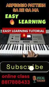 PIANO TUTORIAL FOR BEGINNERS | ARPEGGIO SA RE GA MA | Learn Piano Easy | #learnpiano #pianolessons