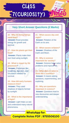 Class 7 Science Notes PDF | Chapter 1 Notes | All Subjects Available