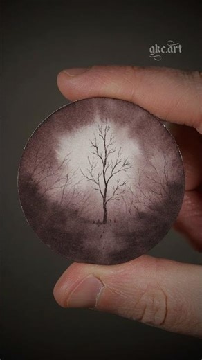 Painting a Tiny Tree Cult #shorts #art