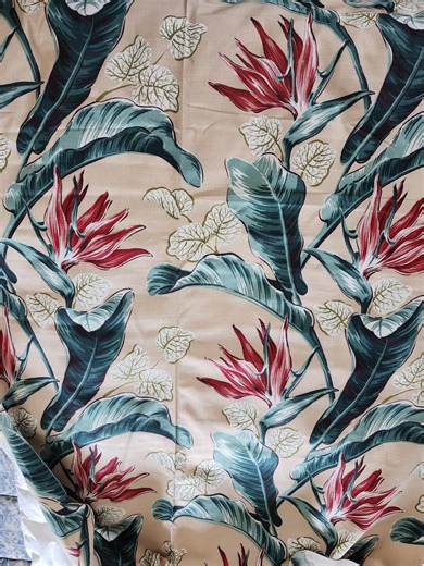 Vintage Tropical Hawaiian Bark Cloth Fabric 1940's 12.5yards Never Used - Etsy
