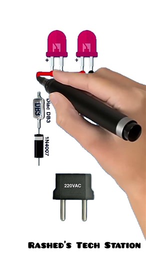 220V Led flasher Circuit #shorts #rashedstechstation