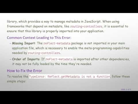 Resolving the TypeError: Reflect.getMetadata is not a function in Node.JS Routing-Controller