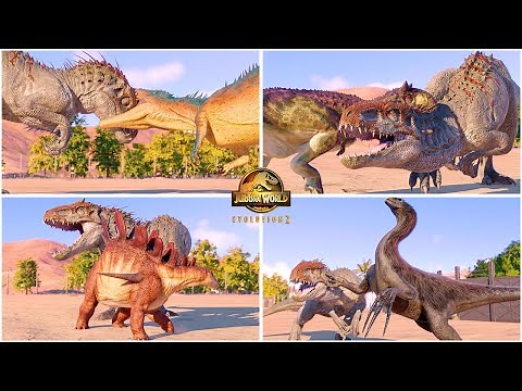 Indominus REX Death Animations by All Dinosaurs 🦖 Jurassic World Evolution 2 Dinosaurs Fight Club