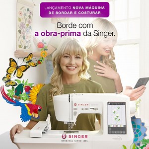 A máquina de bordado e costura SE9185, é a obra-prima da Singer. Descubra tudo que ela pode fazer e explore suas capacidades | Singer Brasil