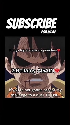 Top 6 punches by Luffy #onepiece #monkeydluffy #onepiecemoment