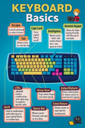 Keyboard Basics🔥 #keyboard #typing #typingskills #typingtricks #typingchallenge #computertraining #tipsandtricks #foryouシ #TechHome | Tech Home