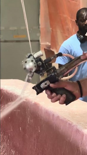 Adding thickness to what will become the mold #composites #fiberglass #manufacturing #moldmaking