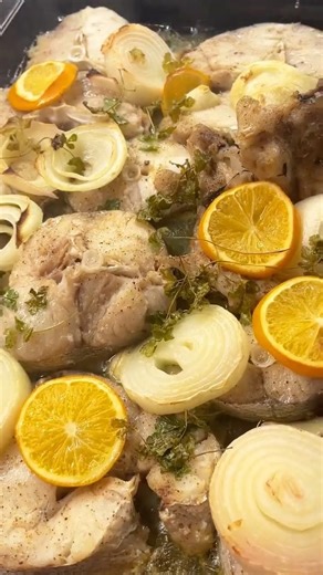 Whole Codfish Baked with Lemon & Olive Oil | Mediterranean Style
