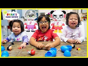 Ryan Openings Ryan's Worlds Mini Surprise Eggs with Emma and Kate! - Videos For Kids