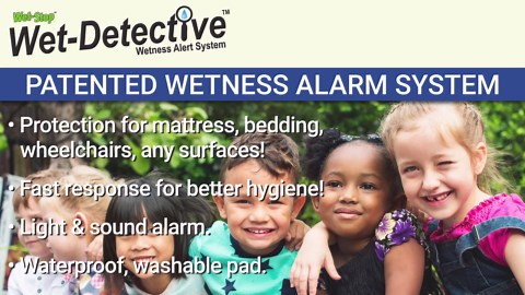 Wet Detective Bedwetting Kit, Incontinence & Bedwetting Alarm System, Includes 2 Sensor Pads