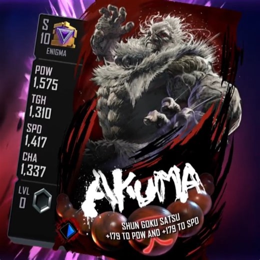 Embrace the Satsui no Hado and crush your enemies as the master of the fist. A new Akuma LE is available. app.adjust.com/10w41zxm | WWE SuperCard