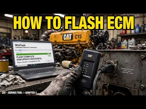 How to Flash CAT ECM with CAT ET WinFlash | Caterpillar C15 Engine ECM Programming Tutorial