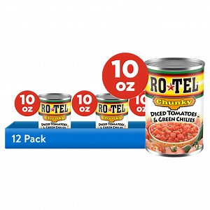 (12 pack) ROTEL Chunky Diced Tomatoes and Green Chilies, 10 oz