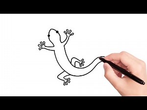 How to Draw a Gecko / Lizard Easy and Simple