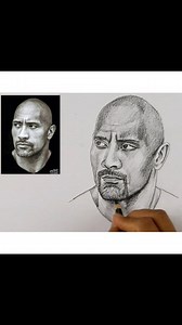 1.7K views · 24 reactions | Easy Pencil Sketch of Dwayne The Rock Johnson ✍️ | Sayed Drawing Academy | Facebook