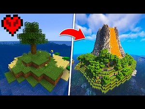 J'ai Construit un Énorme VOLCAN en HARDCORE sur Minecraft Survival Island !