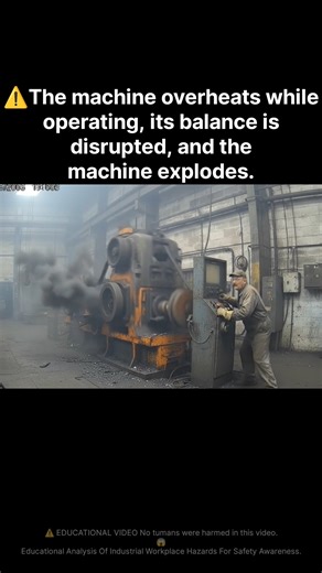 ⚠️ The machine overheats while operating, its balance is disrupted, and the machine explodes.