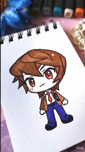 Chibi Light Yagami Anime Drawing 🔥 Death Note Anime art | Kawaii Art & Easy Colouring for kids