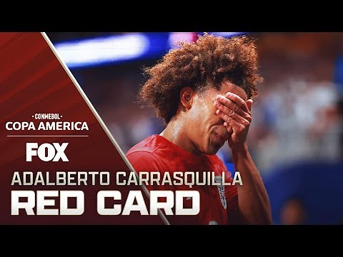 USMNT's Christian Pulisic is fouled by Panama's Adalberto Carrasquilla, resulting in a red card