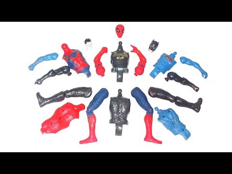 AVENGERS SUPERHERO ACTION TOYS, Red-spiderman vs Bat-man vs Super-man