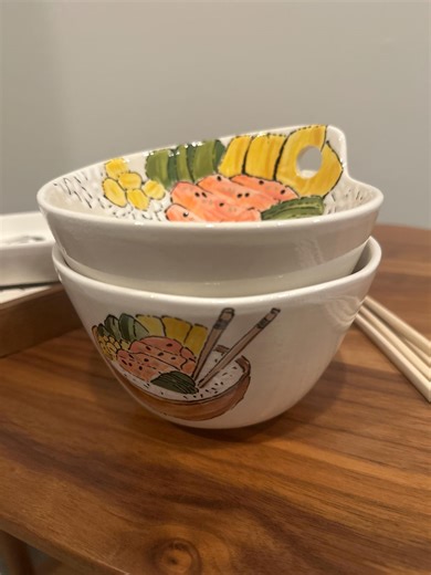 Ceramic Ramen Bowl With Chopsticks - Etsy
