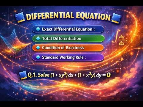 Q 1. Exact differential equation and solved example