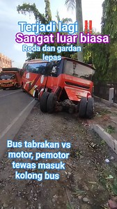 115 reactions · 31 shares | Laka bus vs pemotor di kota pinang pemotor tewas di masuk kolong bus... #buslintas #nusbarun #buspaket #busmalam #bussumatera #rell #lakalantas #lakabus #lakamaut #polsek #polres #satlantas #polantas #rell #lakaviral | Jhon Smite | Facebook