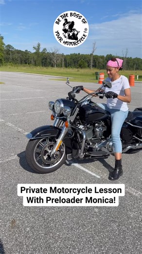 Huge shoutout to Preloader Monica for traveling to Pooler, GA for a Private Lesson with Be The Boss Of Your Motorcycle!®️! She doesn’t own a motorcycle yet and the only motorcycle she has ridden before my @harleydavidson 2022 Road King Police was the small bikes at the MSF course. Monica’s energy and perseverance is just wonderful! It was a pleasure meeting and working with her and she will be back for more lessons. It’s not about being the BEST… It’s about being the BOSS! Break out of the mold 