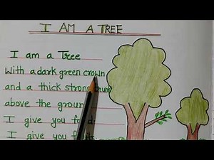 I Am a Tree: A Poem for Kids || 1st poem || tree poem ||