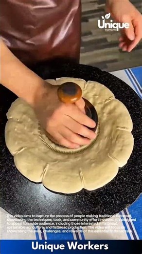 Making traditional flatbread: people making traditional flatbread