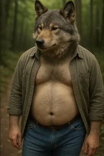 another furry wolf belly button zoom 🔎