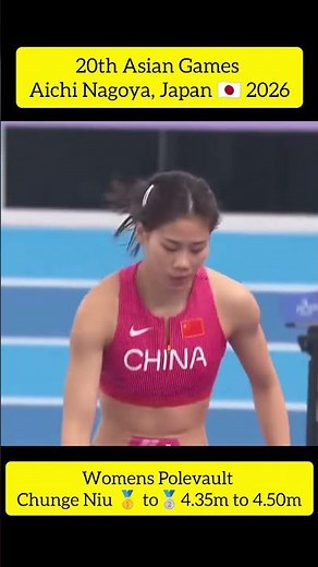 CHUNGE NIU TAKES SILVER! 🥈 4.50m Vault in High-Stakes Duel with Misaki Morota | Asian Games