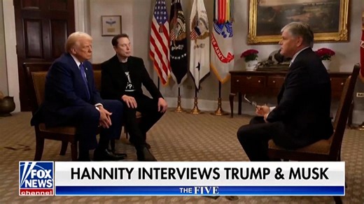 President Donald Trump and Elon Musk sit down with Fox News' Sean Hannity