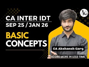 Basic Concepts About GST | CA Inter Sep'25/Jan'26 | CA Akshansh Garg