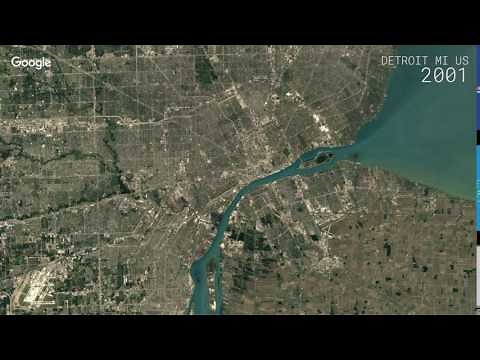 Google Timelapse: Detroit, Michigan, US