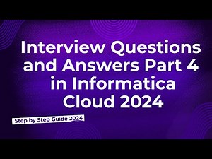 60.Informatica Interview Questions and Answer in Informatica Cloud 2024